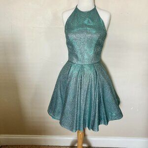 Sherri Hill Women's Green and Blue Dress